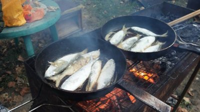 Рыбалка на водоеме -  Белая скала