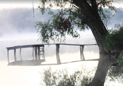 Рыбалка на водоеме в селе Дорофеевка