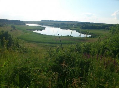Рыбалка на водоеме в селе Дорофеевка