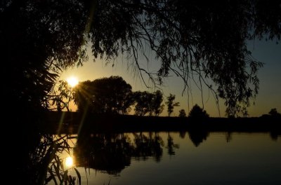 Рыбалка на водоеме в селе Дорофеевка