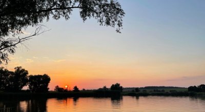 Рыбалка на водоеме в селе Дорофеевка