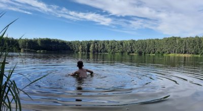 Рыбалка на водоеме в селе Дорофеевка