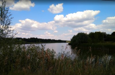 Рыбалка на водоеме в селе Бобровке